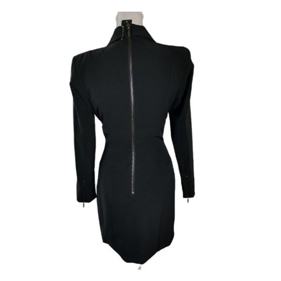 Women's Black Lace Up Suit Dress - Picture 4 of 6